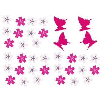 Kids wall stickers Butterfly Blowing Cherry white, additional  illustration 2