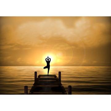 Wallpaper Yoga on beach 2