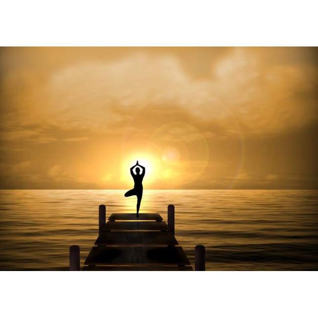 Wallpaper Yoga on beach