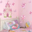 Kids wall stickers Fairies, butterflies and castle