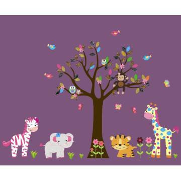 Kids wall stickers Cute Pink Africa 2