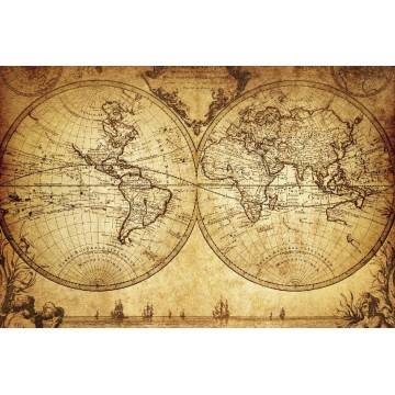 Vintage map Laptop skin  2