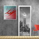 Door sticker Empire State grayscale