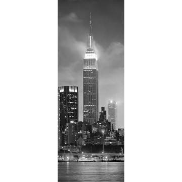 Door sticker Empire State grayscale 2
