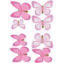 Kids wall stickers Butterflies pink at large size