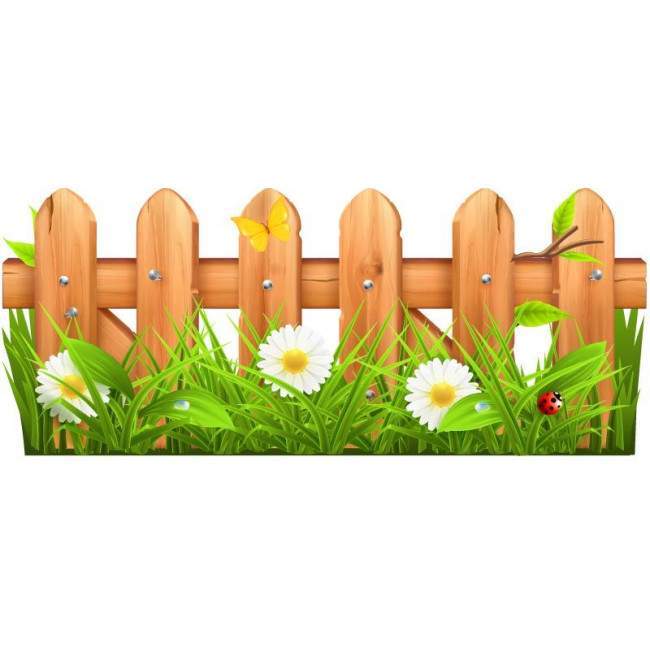 Spring fench , αυτοκόλλητο βιτρίνας , τοίχου