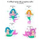 Kids wall stickers baby mermaids