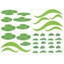 Kids wall stickers Beads of green islets and grass