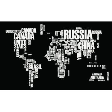 World map white & black αυτοκόλλητο laptop 2