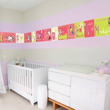 Μπορντούρα αυτοκόλλητο τοίχου, Αλφάβητο ελληνικό