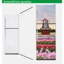 Fridge sticker Tulips field