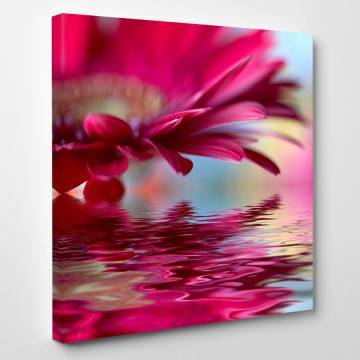 Canvas print Flower reflections (red) 2