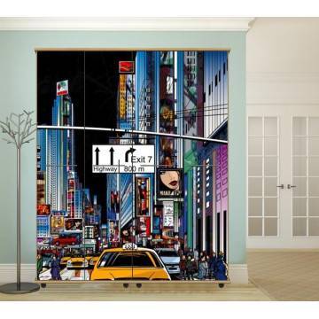 New york vector art 2 αυτοκόλλητο  ντουλάπας