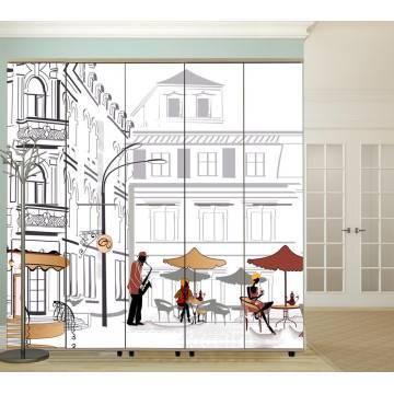 Closet sticker White scene