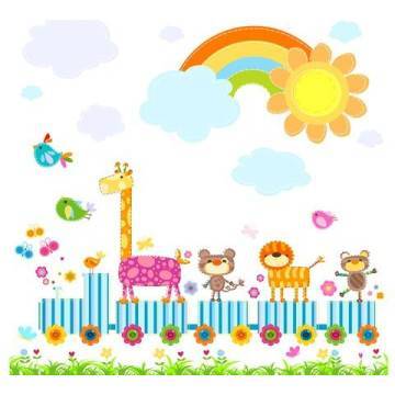 Closet sticker Zoo train 2