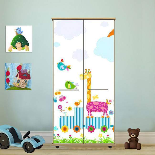 Closet sticker Zoo train