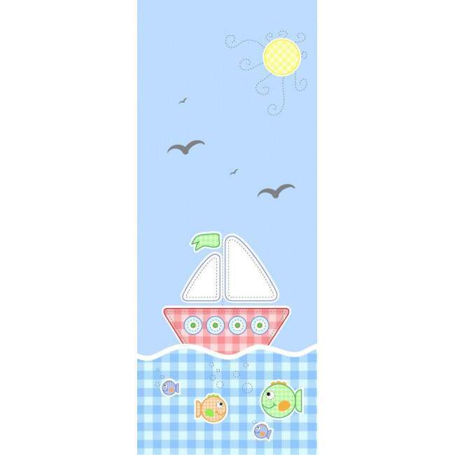 Door sticker One little boat