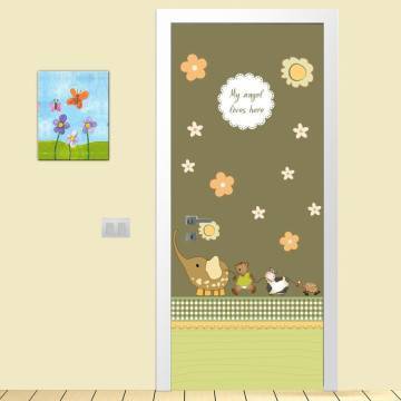 Door sticker Happy friends