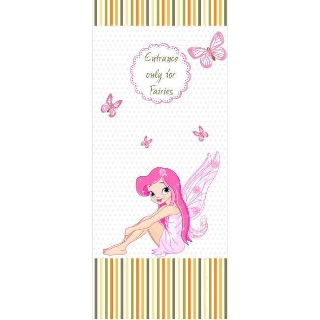 Door sticker Fairies only, for kids