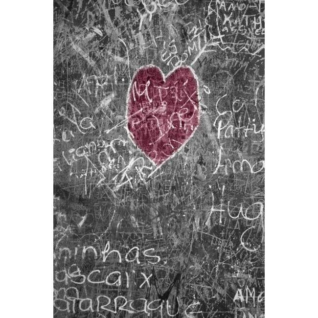 Heart chalkboard,αυτοκόλλητο πόρτας