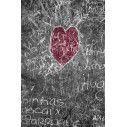 Door sticker Heart chalkboard