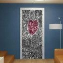 Αυτοκόλλητο πόρτας Heart chalkboard