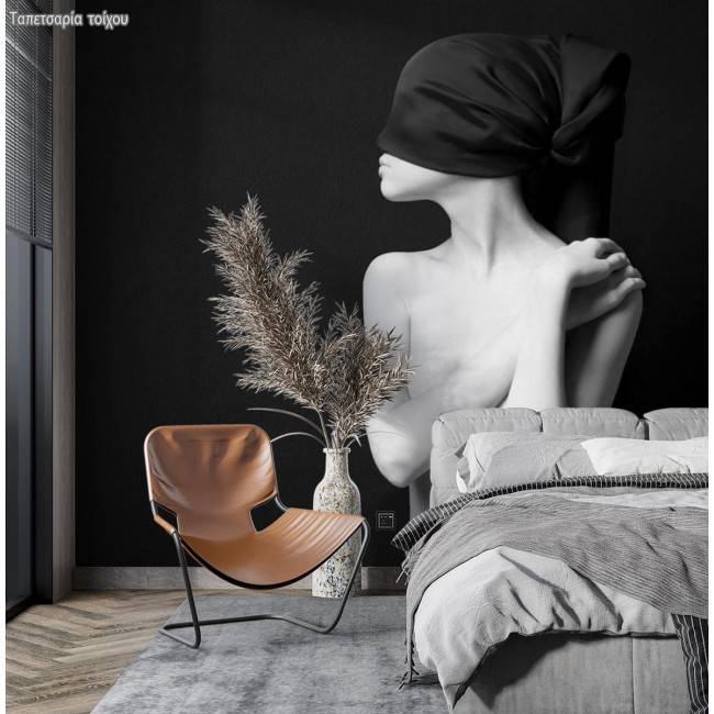 Γυναίκα με μαντήλι στα μάτια, αυτοκόλλητη φωτογραφική ταπετσαρία