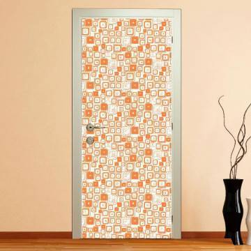 Door sticker Orange rectangles