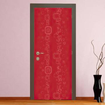 Αυτοκόλλητο πόρτας Redish rectangles