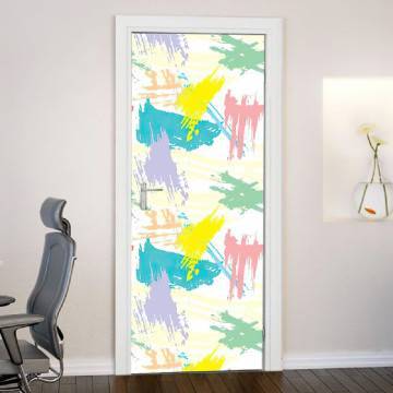 Door sticker Brush strokes