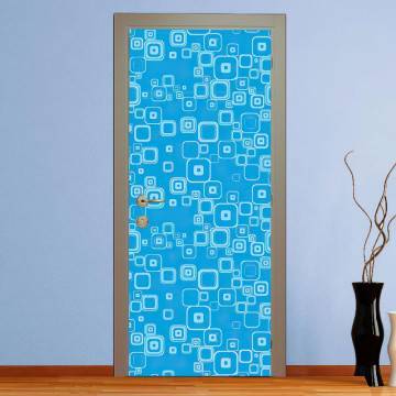 Αυτοκόλλητο πόρτας Blue rectangles