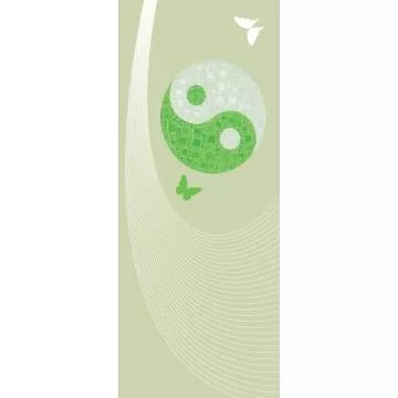 Αυτοκόλλητο πόρτας YinYang green harmony 2