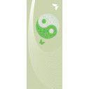 Door sticker YinYang green harmony