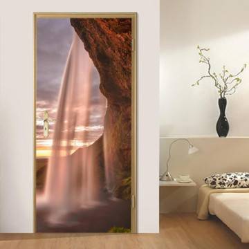 Αυτοκόλλητο πόρτας Αmazing waterfalls