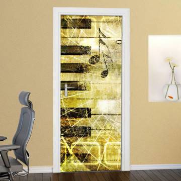 Αυτοκόλλητο πόρτας Vintage music