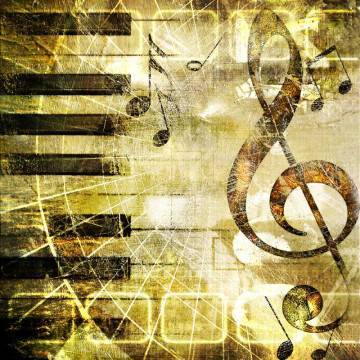 Door sticker Vintage music 2