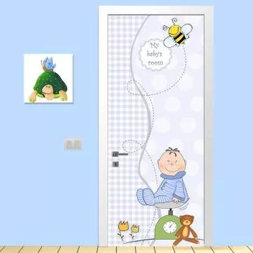Αυτοκόλλητο πόρτας My boy's room, παιδικό