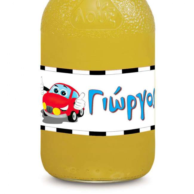 Sticker label cute car