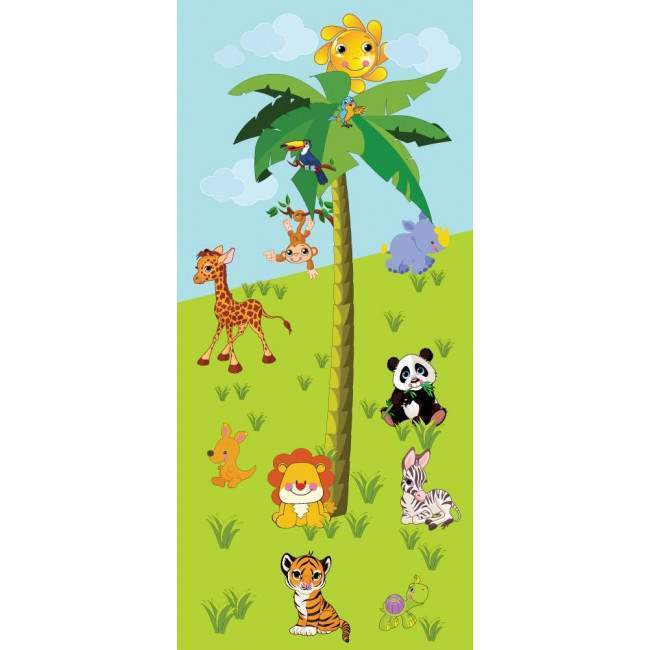 Door sticker Land animals