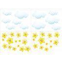 Kids wall stickers stars Smiley stars