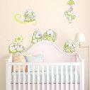 Kids wall stickers Rabbits everywhere apple green