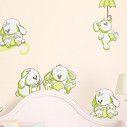 Kids wall stickers Rabbits everywhere apple green