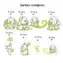 Kids wall stickers Rabbits everywhere apple green