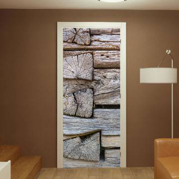 Door sticker Wood planks