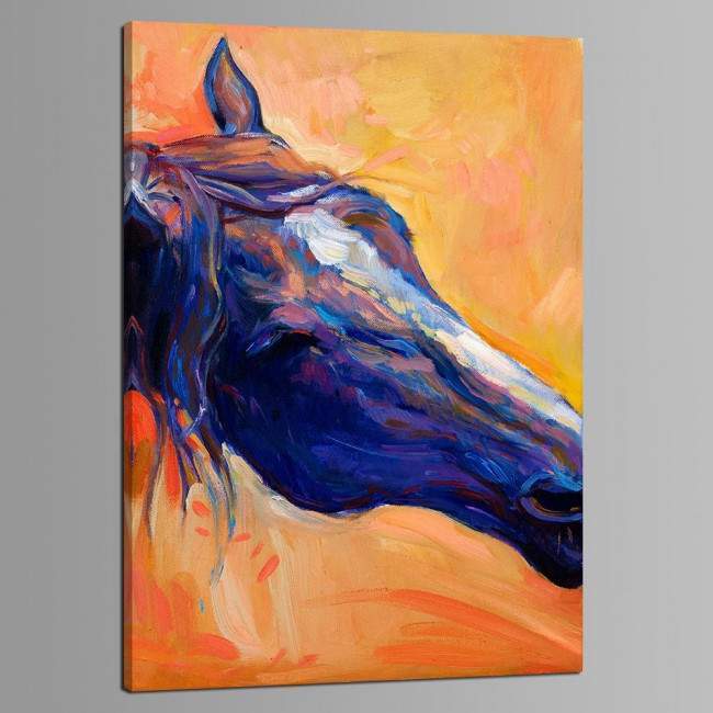 Canvas print Horse (art I), side