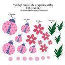 Kids wall stickers Lady bugs and flowers