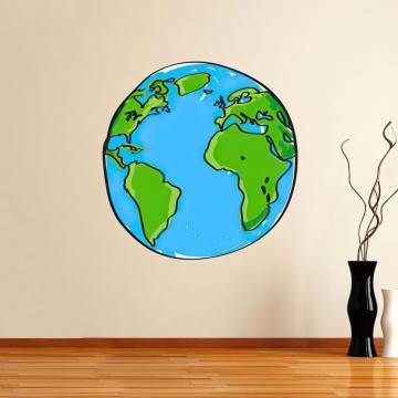 Wall stickers Globe painted