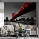 Red Manhattan bridge, φωτογραφική ταπετσαρία