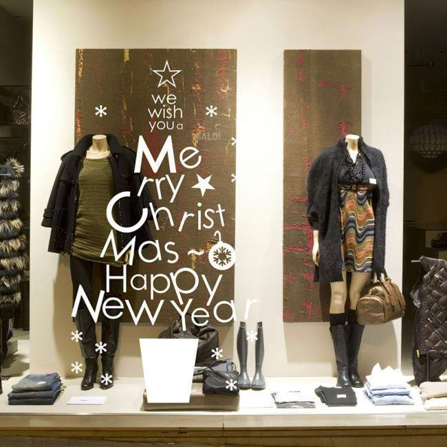 Wall sticke Wishes Christmas tree