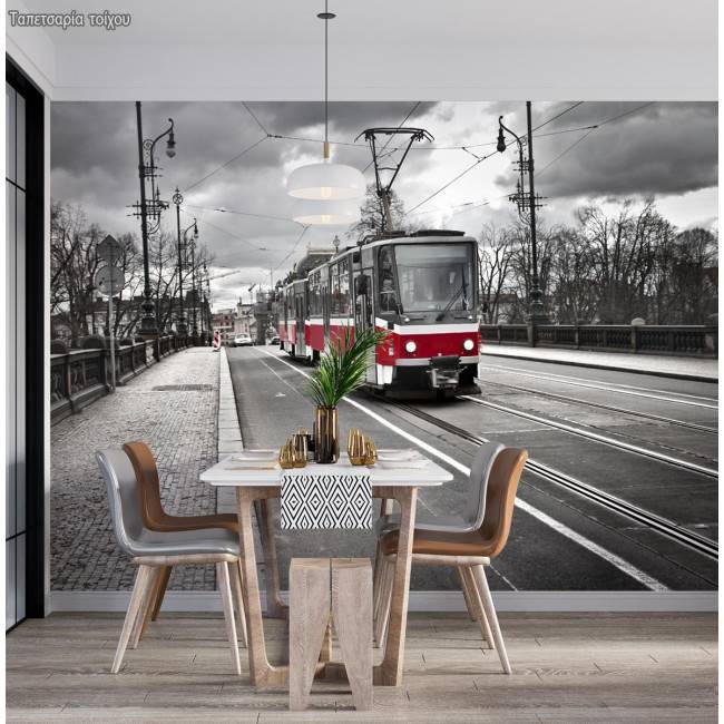 Wallpaper Tram in the city 